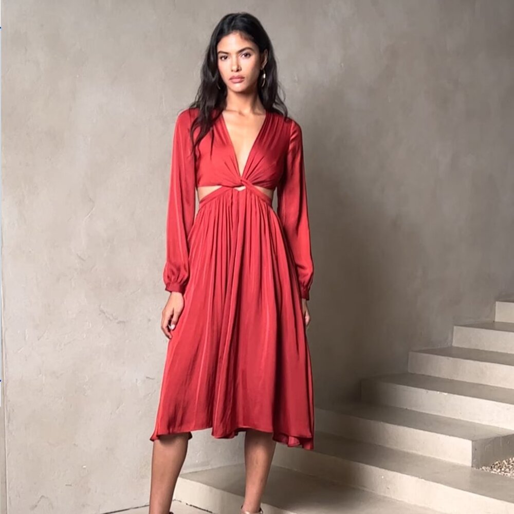 Banana Republic Twist Front Midi Dress